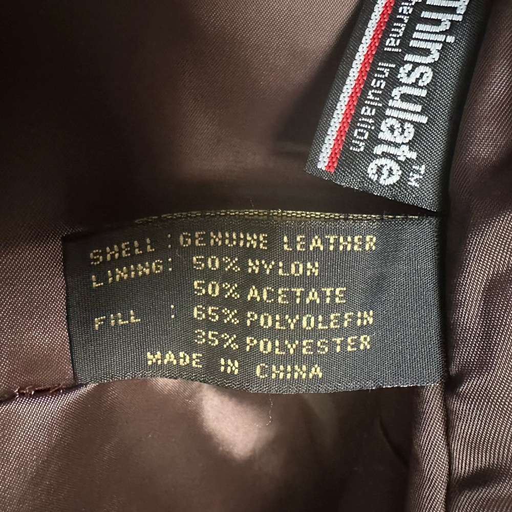 Express Genuine Leather jacket, Thinsulate thermal insulation . - Picture 2 of 4